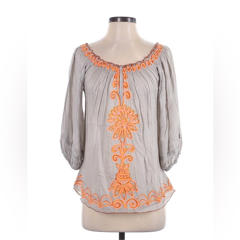 Poupette St Barth embroidered blouse size small